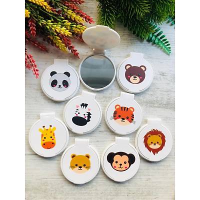 ��R�N HAYVANLAR-SAFAR� TEMALI  YUVARLAK PLEKS� AYNA