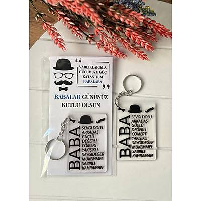 Babalar G�n� Plekis Anahtarl�k 5x7 cm