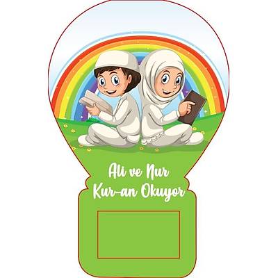 Kuran Okuyorum Temal� Balon Magnet