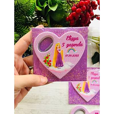 Rapunzel Temal Kalp Magnet