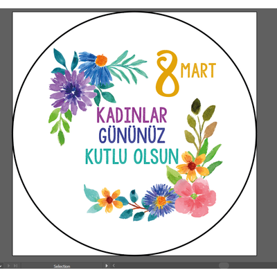 Kadnlar Gn Temal Aacakl Anahtarlk
