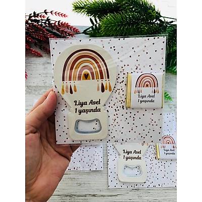 Kahverengi Balon Magnet  ikolata+Magnet Set