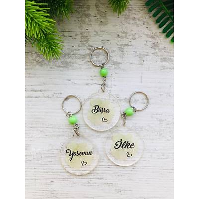 Suluboya Desen Temal� Pleksi Anahtarl�k