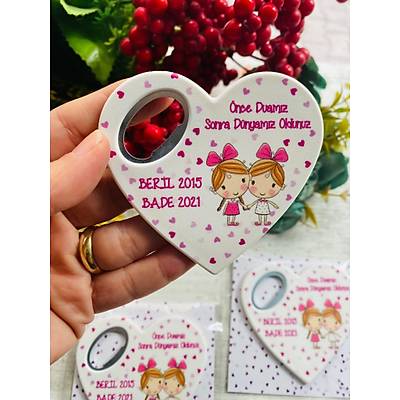 Abla Karde� �kizler Temal� Kalp Magnet