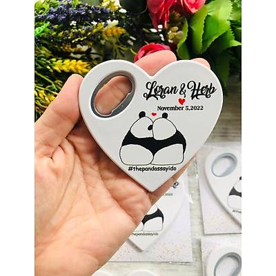 Panda ift Temal Kalp Magnet