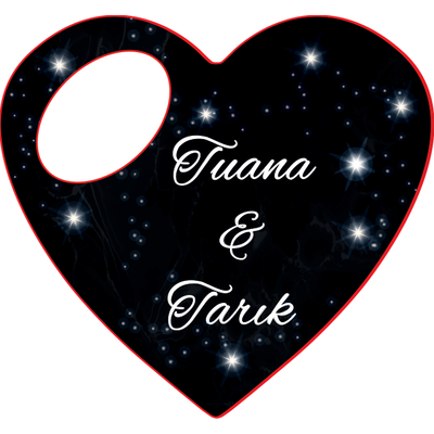 Siyah Renk Temal� Kalp Magnet