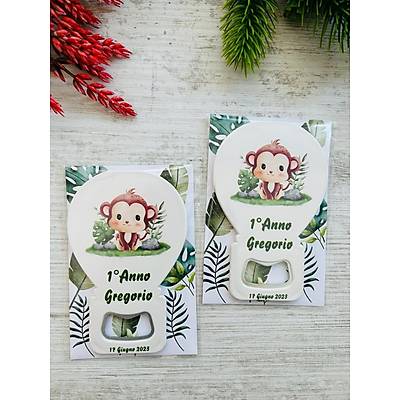 Safari Maymun  Temal� Balon Magnet