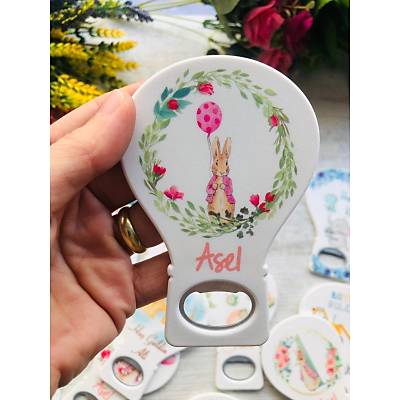 Rabbit Tav�anl� Temal� Balon A�acak Magnet