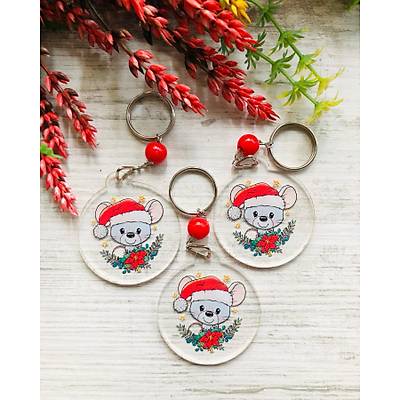 Yeni Y�l Temal� Pleksi Anahtarl�k