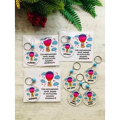 Okul-��renci-Okuma  Temal� Pleksi Anahtarl�k