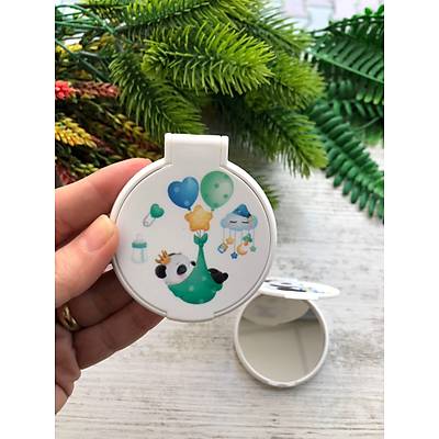 PANDA TEMALI YUVARLAK PLEKS� AYNA