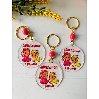 �kizler Temal� Pleksi Anahtarl�k