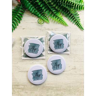 Gri Suluboya Buton A�acak Magnet