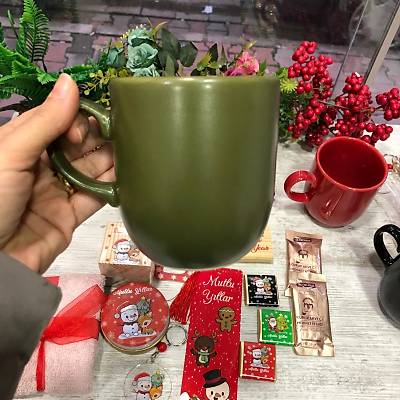 Yeni Yl Set / Ylba Set/ Hediyelik Set (Koyu Yeil Kupa Olan Hediyelik )