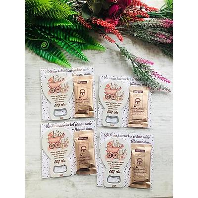 BEBEK ARABASI TEMALI AACAKLI MAGNET  + KAHVE