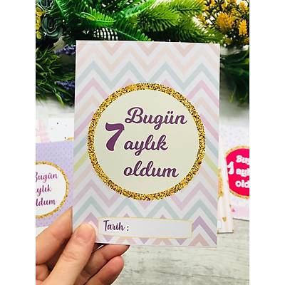 Kz ocuk Prenses Tac Temal 12'li Ay Kartlar