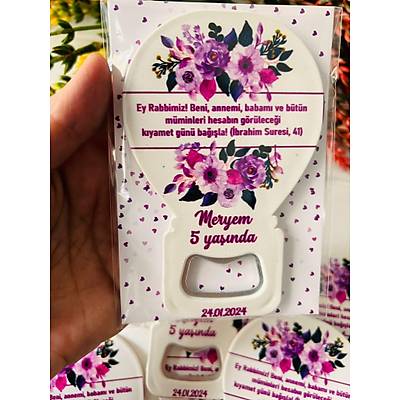 Balon A�acak Magnet  Mor �i�ek Temal�