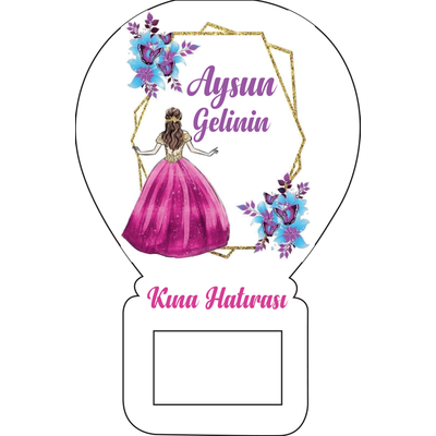 Balon A�acakl� Magnet K�na Hat�ras� �i�ek Temal�