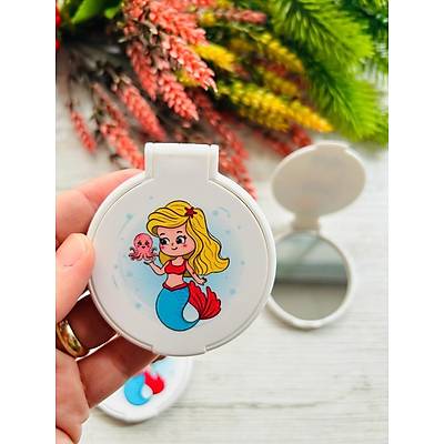 DEN�Z KIZI TEMALI YUVARLAK PLEKS� AYNA