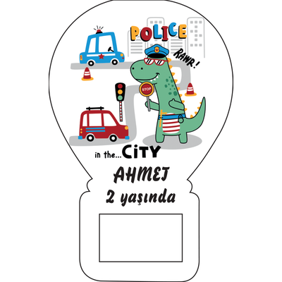 Balon A�acak Magnet Dinazor Temal�