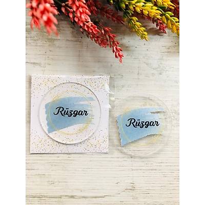 Gri Suluboya Temal� Pleksi Magnet