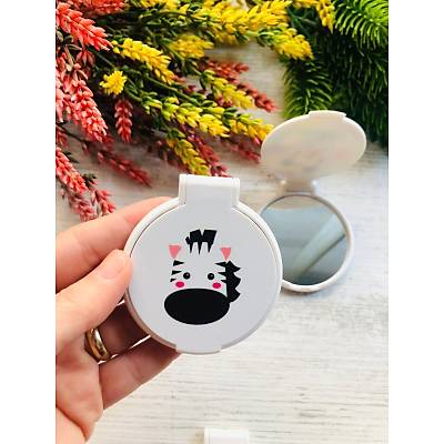 ZEBRA TEMALI  YUVARLAK PLEKS� AYNA