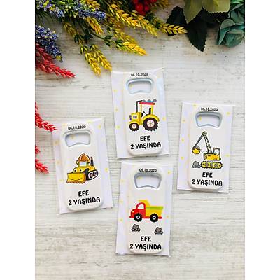 �� Makineleri Temal� Uzun A�acak Magnet