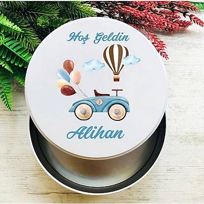 Uv Baskl Bo Metal Kutu Araba ve Uan Balon