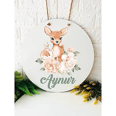 38 cm Ah�ap Kap� S�s�- Ceylan-Geyik Temal�