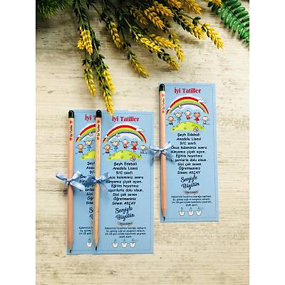 Tatil-Okul-��renci-Mezuniyet  Temal� Tohumlu Kalem