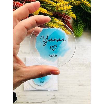 Mavi  Suluboya Temal� Pleksi Magnet