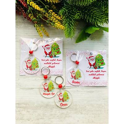 Yeni Y�l Temal� Pleksi Anahtarl�k