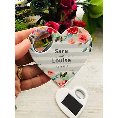 �i�ek Temal� Kalp Magnet