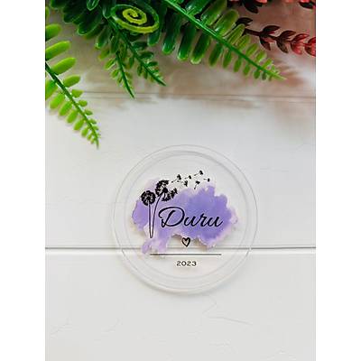 Karahindiba Mor Suluboya Temal� Pleksi Magnet