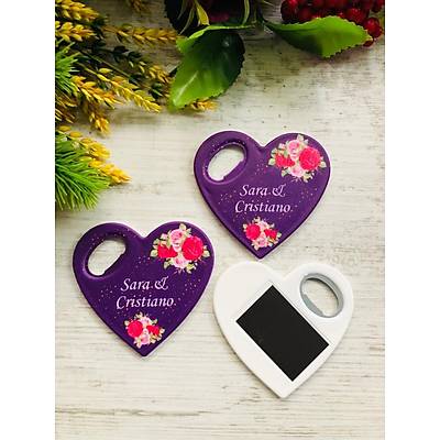 �i�ek Temal� Kalp Magnet