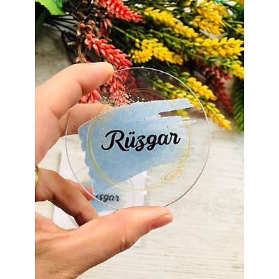 Gri Suluboya Temal� Pleksi Magnet