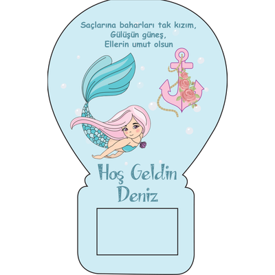 Balon A�acak Magnet Deniz K�z� Temal�