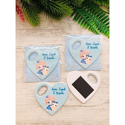 Kedili  irin Kz Temal Kalp Magnet