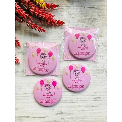 �irin K�z Detayl� Temal� Buton A�acak Magnet