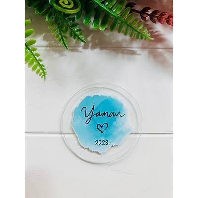 Mavi  Suluboya Temal� Pleksi Magnet