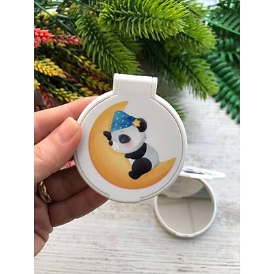 PANDA TEMALI YUVARLAK PLEKS� AYNA
