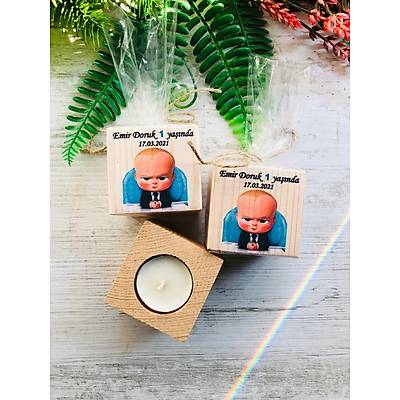 Patron Bebek Temal� Ah�ap Mumluk