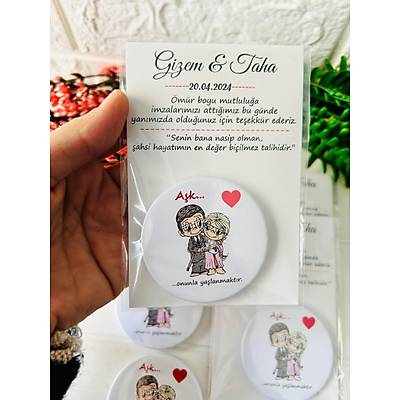 pSevdi Temal Buton  Aacakl Magnet