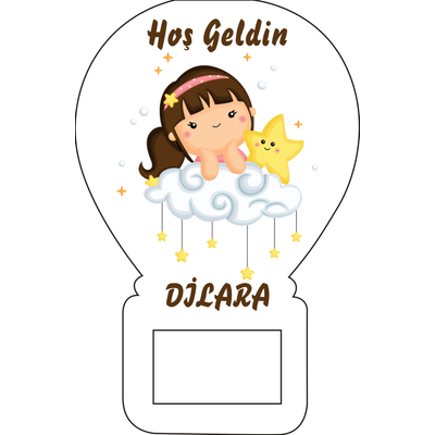 Balon A�acak Magnet Melek K�z Temal�