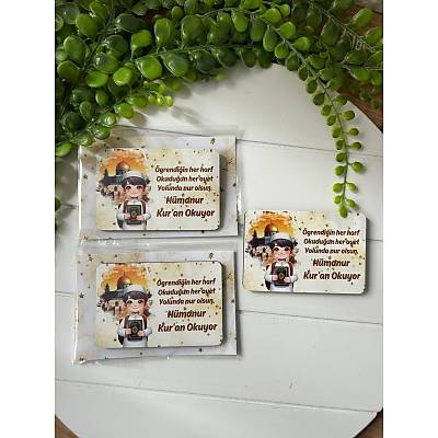 Kuran Okuyorum Ah�ap Magnet
