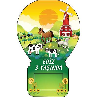 Balon Aacak Magnet iftlik Temal