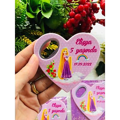 Rapunzel Temal Kalp Magnet