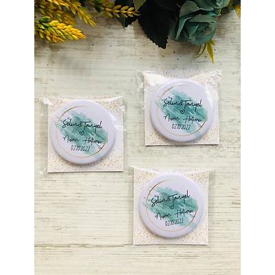 Yeil Suluboya Temal Buton  Aacakl Magnet