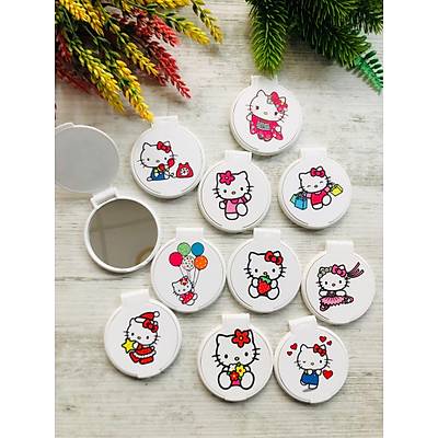 HELLO K�TTY TEMALI  YUVARLAK PLEKS� AYNA