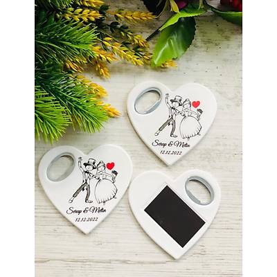 Gelin ve Damat Kalp Magnet